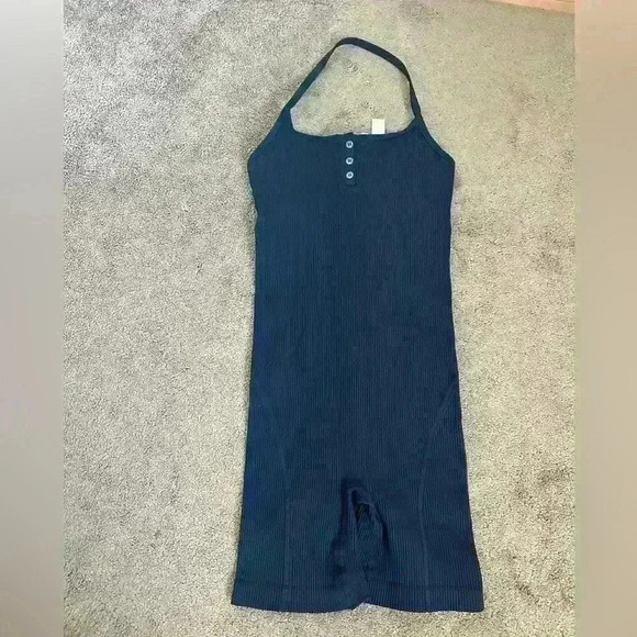Madewell Seamless Halter Biker Unitard Blue Size XXS/XS - Picture 3 of 7